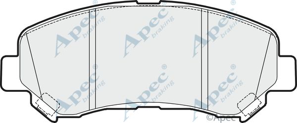 APEC BRAKING Комплект тормозных колодок, дисковый тормоз PAD1621